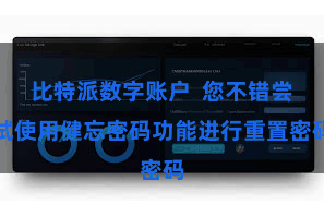 比特派数字账户  您不错尝试使用健忘密码功能进行重置密码