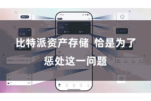 比特派资产存储 恰是为了惩处这一问题