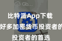 比特派App下载 成为好多加密货币投资者的首选