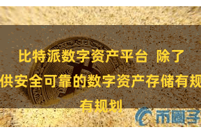 比特派数字资产平台  除了提供安全可靠的数字资产存储有规划